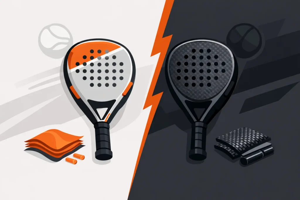 Fibreglass vs Carbon Padel Racket Guide